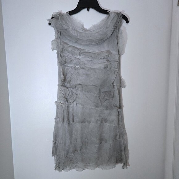 Elloquent Tiered Ruffle Silk Dress - Picture 3 of 4